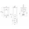 Krbová kamna AQUAFLAM VARIO KALMAR 11/5kW krémová Flamingo HSF34-016