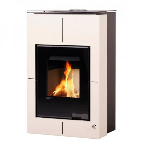 Krbová kamna AQUAFLAM VARIO SAPORO 11kW krémová (teplovzdušná verze) Flamingo HSF34-106