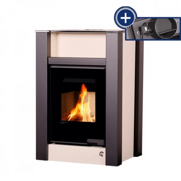 Krbová kamna AQUAFLAM VARIO LEND 11/5kW krémová, elektronická regulace Flamingo HSF34-070