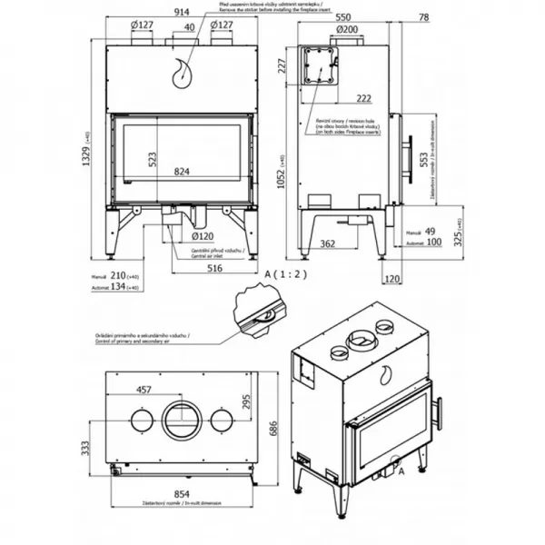 Krbová vložka FLAMINGO X15, manuální regulace Flamingo HSF45-003