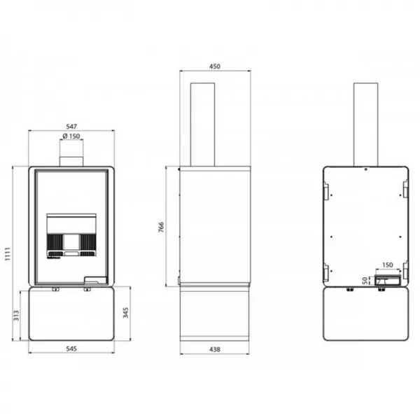 Krbová kamna FLAMINGO DELUXE PENTAI, červená Flamingo HSF42-021