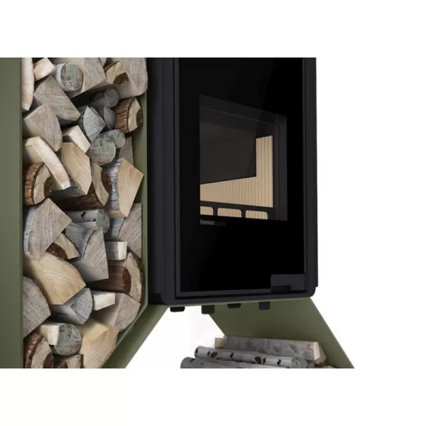 Krbová kamna FLAMINGO DELUXE KAMPA levá, olivová Flamingo HSF42-011