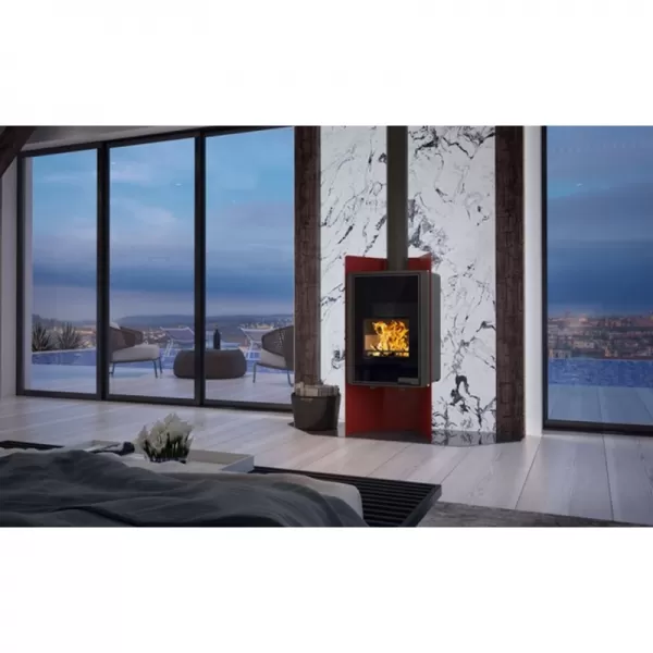 Krbová kamna FLAMINGO DELUXE PULAU, červená Flamingo HSF42-027