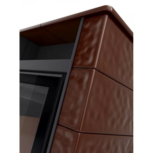 Kachlová kamna AQUAFLAM VARIO PERU 11/7kW, kachle hnědá, elektronická regulace Flamingo HSF34-123