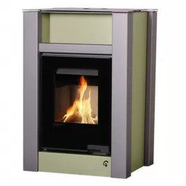 Krbová kamna AQUAFLAM VARIO LEND 11kW olivová (teplovzdušná verze) Flamingo HSF34-100