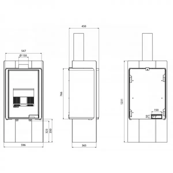 Krbová kamna FLAMINGO DELUXE PULAU, černá Flamingo HSF42-026