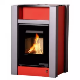 Krbová kamna AQUAFLAM VARIO LEND 11kW červená (teplovzdušná verze) Flamingo HSF34-098