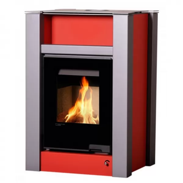 Krbová kamna AQUAFLAM VARIO LEND 11kW červená (teplovzdušná verze) Flamingo HSF34-098