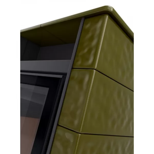 Kachlová kamna AQUAFLAM VARIO PERU 11kW, kachle zelená (teplovzdušná verze) Flamingo HSF34-119