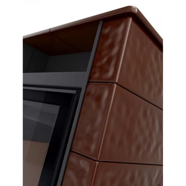 Kachlová kamna AQUAFLAM VARIO PERU 11/5kW, kachle hnědá, elektronická regulace Flamingo HSF34-122