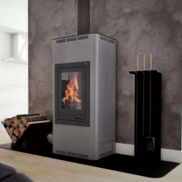 Krbová kamna AQUAFLAM 12 s výměníkem - šedá, základní regulace Flamingo HSF29-015