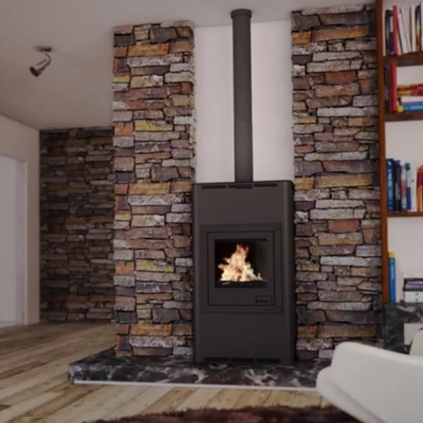 Krbová kamna AQUAFLAM 17 s výměníkem - černá, manuální regulace Flamingo HSF29-007