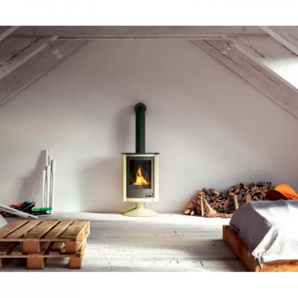 Krbová kamna MASTERFLAMME Piccolo II, olivová Flamingo HSF41-012