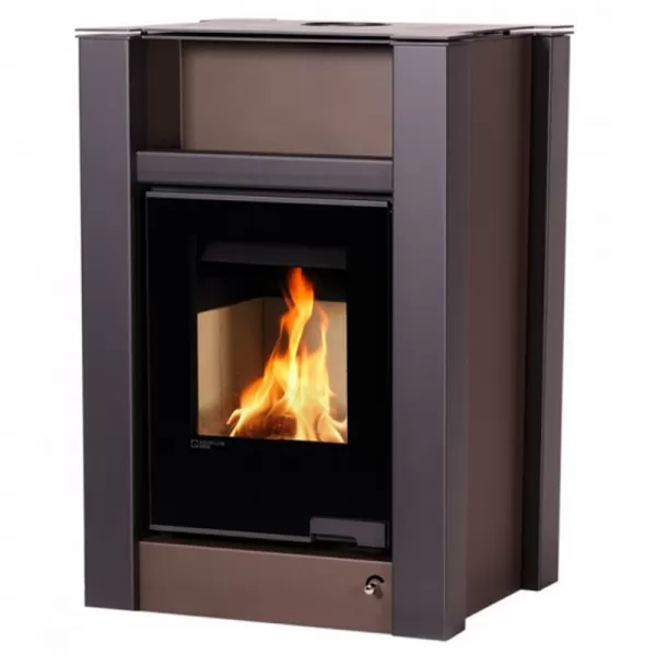 Krbová kamna AQUAFLAM VARIO LEND 11kW hnědá - sametová (teplovzdušná verze) Flamingo HSF34-099