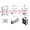 Kachlová kamna AQUAFLAM VARIO PERU 11/7kW, kachle bílá, elektronická regulace Flamingo HSF34-121