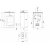 Krbová kamna AQUAFLAM VARIO SAPORO 11/5kW krémová Flamingo HSF34-040