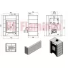 Kachlová kamna AQUAFLAM VARIO PERU 11/5kW, kachle bílá Flamingo HSF34-111