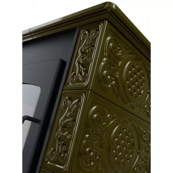 Kachlová kamna FLAMINGO BALI, kachle zelená Flamingo HSF44-006