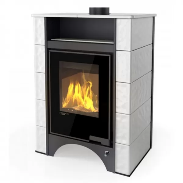 Kachlová kamna AQUAFLAM VARIO PERU 11/5kW, kachle bílá Flamingo HSF34-111