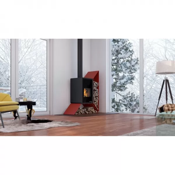 Krbová kamna FLAMINGO DELUXE KAMPA levá, červená Flamingo HSF42-008