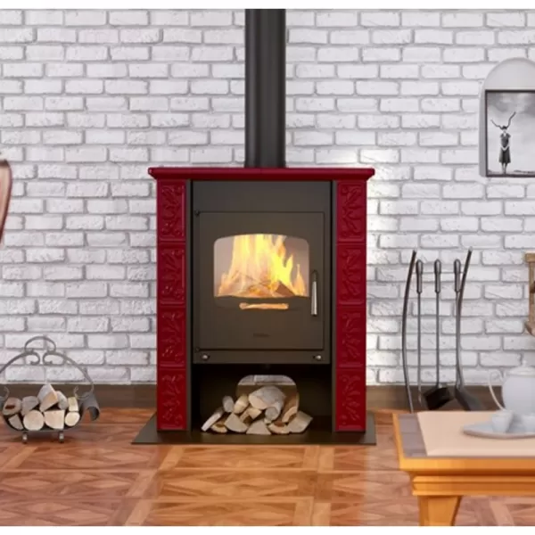 Kachlová kamna FLAMINGO BALI, kachle bordo Flamingo HSF44-002