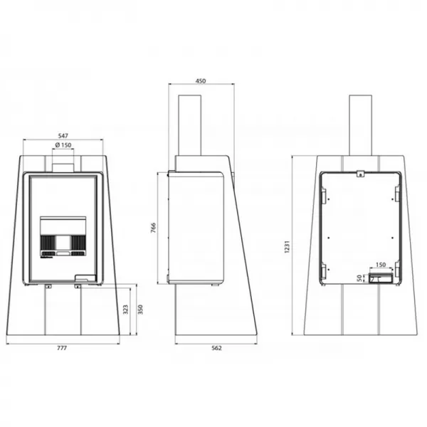 Krbová kamna FLAMINGO DELUXE ISLAND, hnědá - sametová Flamingo HSF42-003