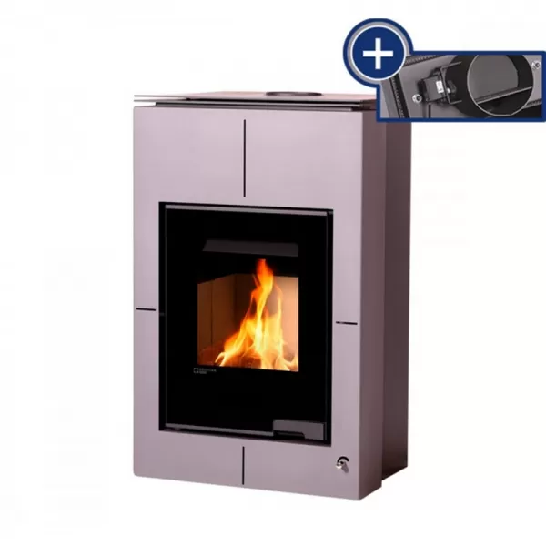 Krbová kamna AQUAFLAM VARIO SAPORO 11/7kW šedá, elektronická regulace Flamingo HSF34-089