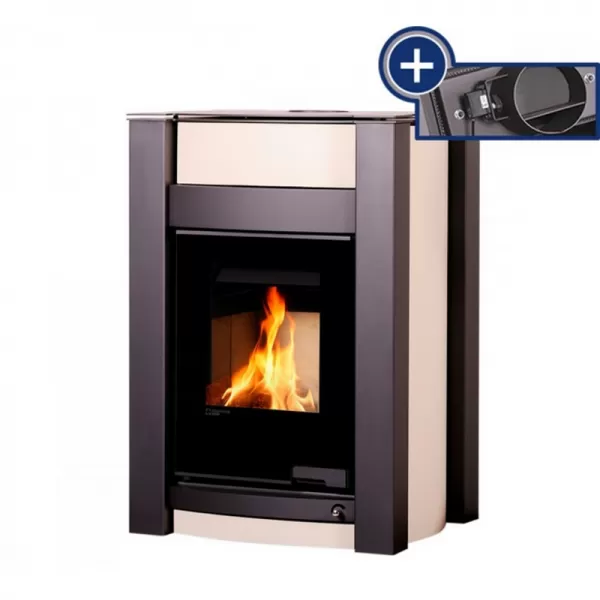 Krbová kamna AQUAFLAM VARIO KALMAR 11/5kW krémová, elektronická regulace Flamingo HSF34-058