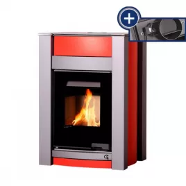 Krbová kamna AQUAFLAM VARIO KALMAR 11/7kW červená, elektronická regulace Flamingo HSF34-061