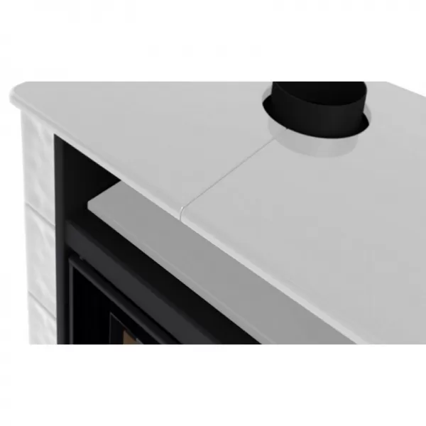 Kachlová kamna AQUAFLAM VARIO PERU 11/7kW, kachle bílá Flamingo HSF34-112