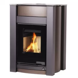 Krbová kamna AQUAFLAM VARIO KALMAR 11kW hnědá - sametová (teplovzdušná verze) Flamingo HSF34-094