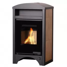 Krbová kamna AQUAFLAM VARIO BARMA 11kW dlažba Ořech (teplovzdušná verze) Flamingo HSF34-110