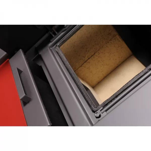 Krbová kamna AQUAFLAM VARIO KALMAR 11kW červená (teplovzdušná verze) Flamingo HSF34-108