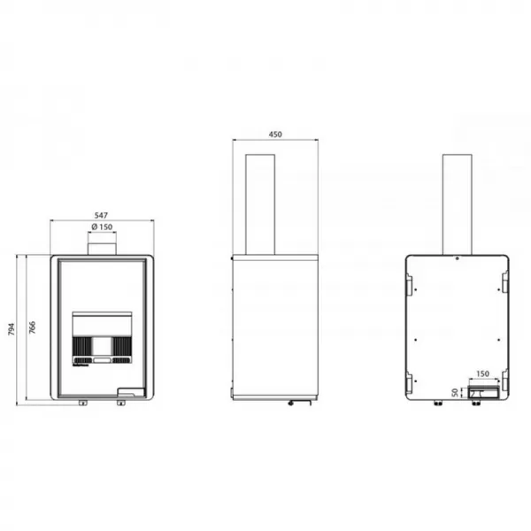 Krbová kamna FLAMINGO DELUXE MALIA, černá Flamingo HSF42-019