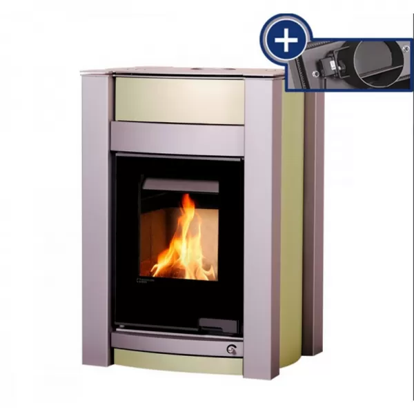 Krbová kamna AQUAFLAM VARIO KALMAR 11/5kW olivová, elektronická regulace Flamingo HSF34-057