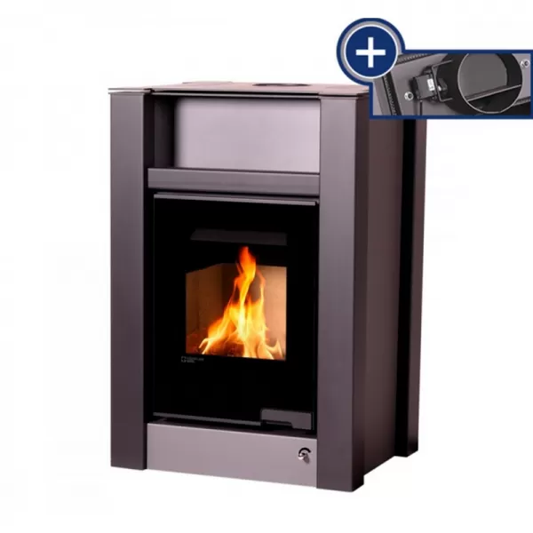 Krbová kamna AQUAFLAM VARIO LEND 11/5kW šedá, elektronická regulace Flamingo HSF34-071