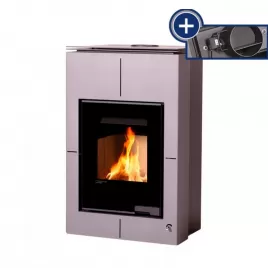 Krbová kamna AQUAFLAM VARIO SAPORO 11/5kW šedá, elektronická regulace Flamingo HSF34-083