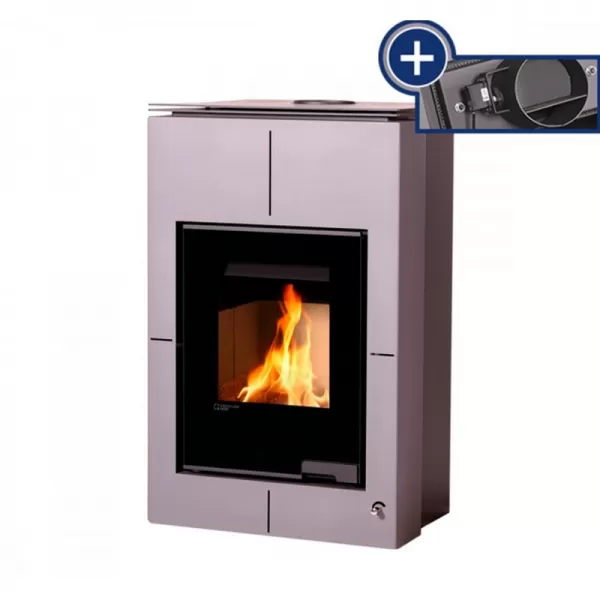 Krbová kamna AQUAFLAM VARIO SAPORO 11/5kW šedá, elektronická regulace Flamingo HSF34-083