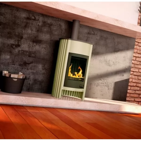 Krbová kamna MASTERFLAMME Grande I, olivová Flamingo HSF41-007