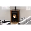 Kachlová kamna AQUAFLAM VARIO PERU 11kW, kachle hnědá (teplovzdušná verze) Flamingo HSF34-116