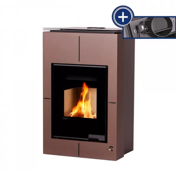 Krbová kamna AQUAFLAM VARIO SAPORO 11/5kW hnědá - sametová, elektronická regulace Flamingo HSF34-080