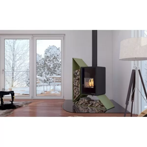 Krbová kamna FLAMINGO DELUXE KAMPA pravá, olivová Flamingo HSF42-017