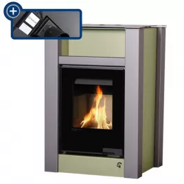 Krbová kamna AQUAFLAM VARIO LEND 11/7kW olivová, elektronická regulace Flamingo HSF34-075
