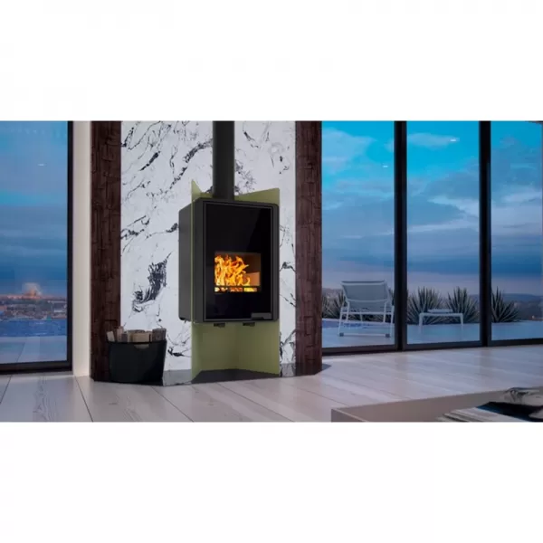Krbová kamna FLAMINGO DELUXE PULAU, olivová Flamingo HSF42-030