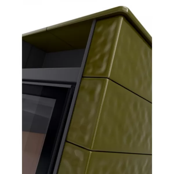 Kachlová kamna AQUAFLAM VARIO PERU 11/5kW, kachle zelená Flamingo HSF34-117