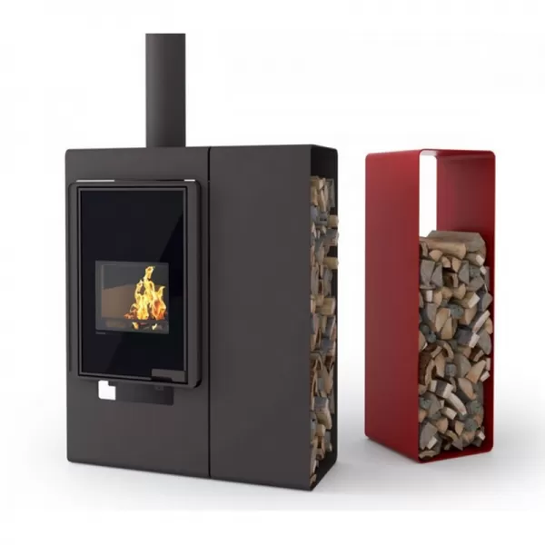 Stojan na dřevo FLAMINGO DELUXE 2, červená (Singa) Flamingo HSF42-051