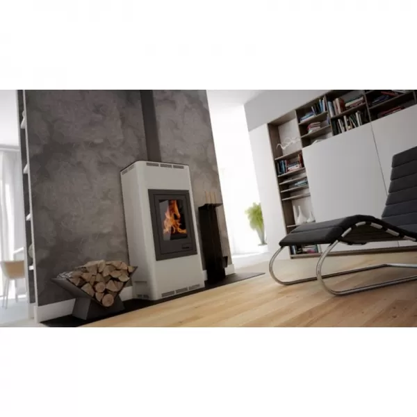 Krbová kamna AQUAFLAM 7 s výměníkem - krémová, manuální regulace Flamingo HSF29-035