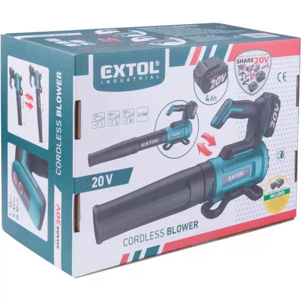 Aku fukar SHARE20V, BRUSHLESS 20V/4,0Ah Extol Industrial 8791906
