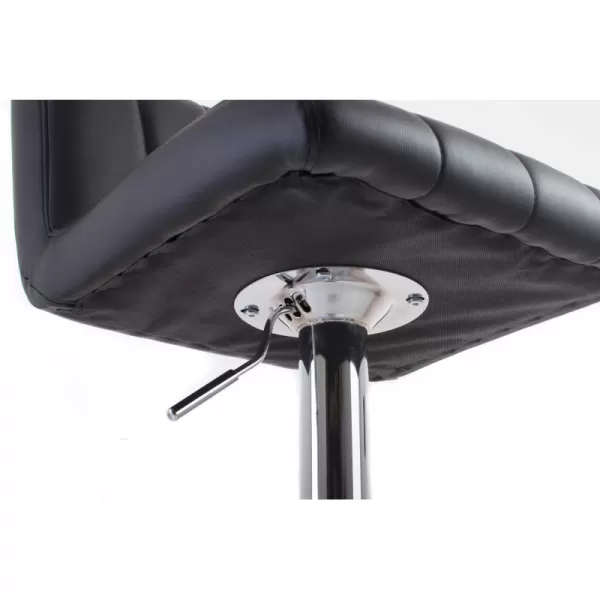 Barová židle G21 Malea koženková, prošívaná black