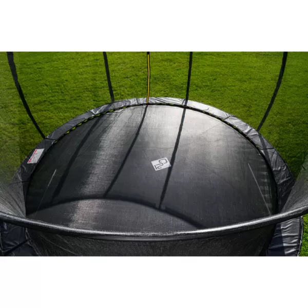 Trampolína G21 SpaceJump 430 cm, černá, s ochrannou sítí + schůdky zdarma